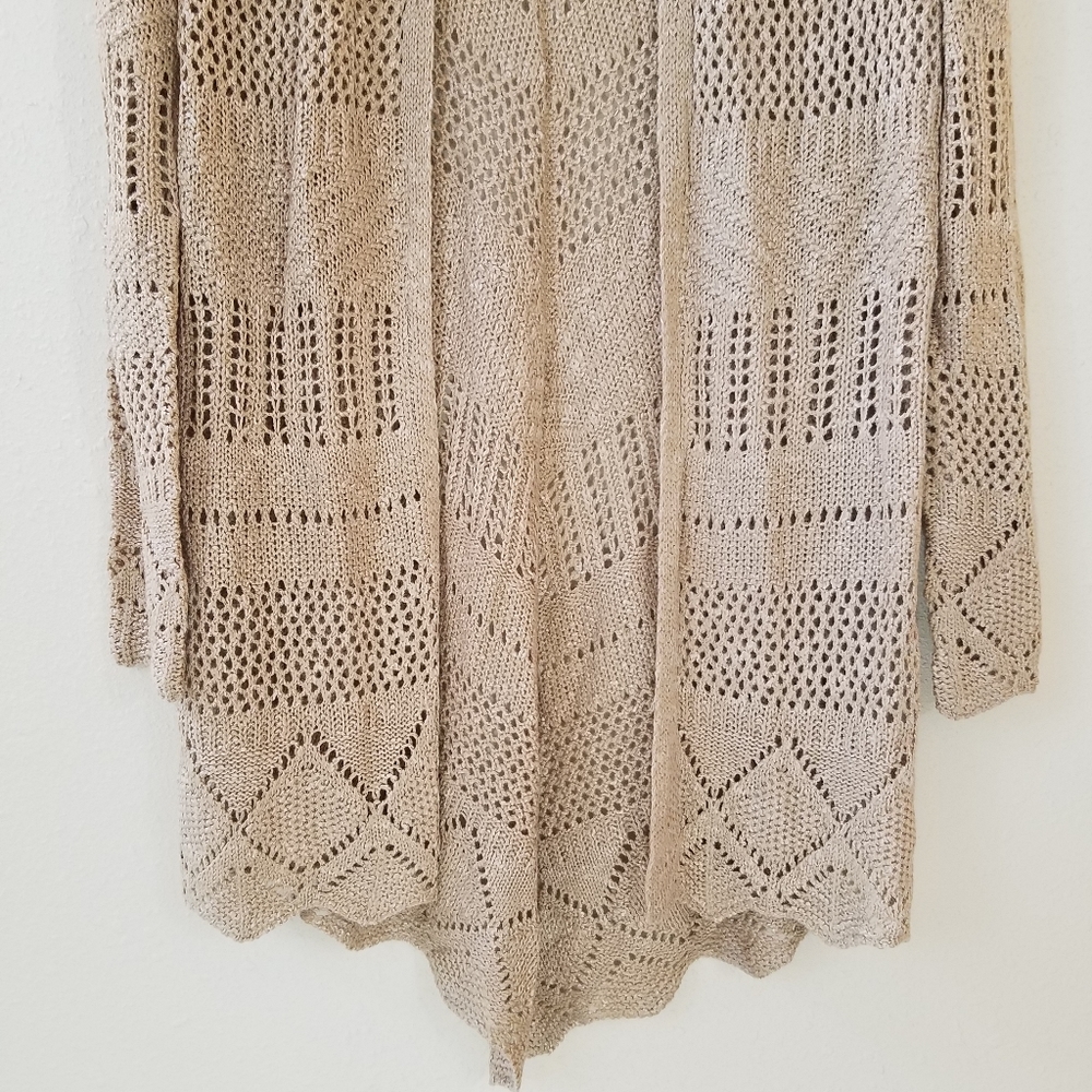 New Avln Studio Open Knit Open Front Cardigan - image 6
